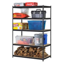 Heavy Duty 5-Tier Steel Shelving Adjustable Metal Storage Rack 4,000lb