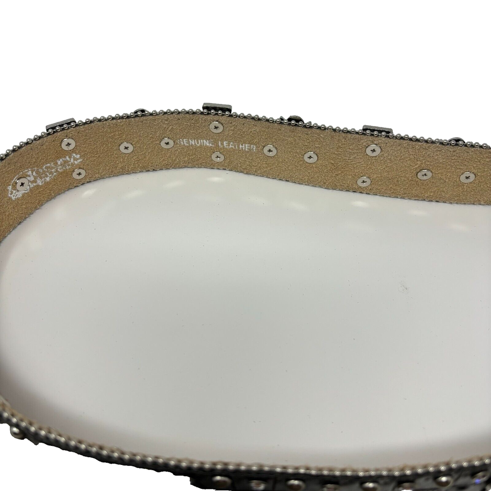 nocona statement belt size XL grey brown embellished leather NEW | eBay