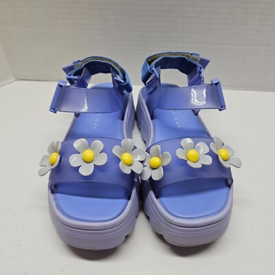 Melissa x Lazy Oaf 蓝色KICK OFF SANDAL - 女式8 码- 平台厚底雏菊| eBay