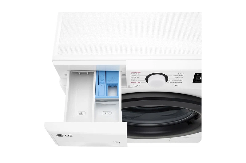 Lavasciuga LG Lavatrice e Asciugatrice Lavaggio 9 Kg Asciugatura 6 Kg Vapore AI, fotografia 4 di 14