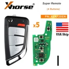 5x Xhorse XEKF20EN Super Remote Key Flip 4 Buttons For VVDI  Key Tool Max /VVDI2