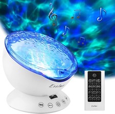 Rotating Ocean Wave Music Projector LED Bedroom Night Light Remote Lamp 7 Colors