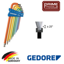 Gedore H 42 CKEL-09 9 Piece Multi Coloured Hexagon Key Set 1.5-10mm Allen Hex