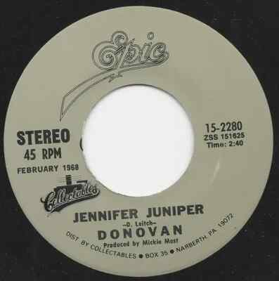 Donovan Hurdy Gurdy Man / Jennifer Juniper Vinyl Single 7inch Epic