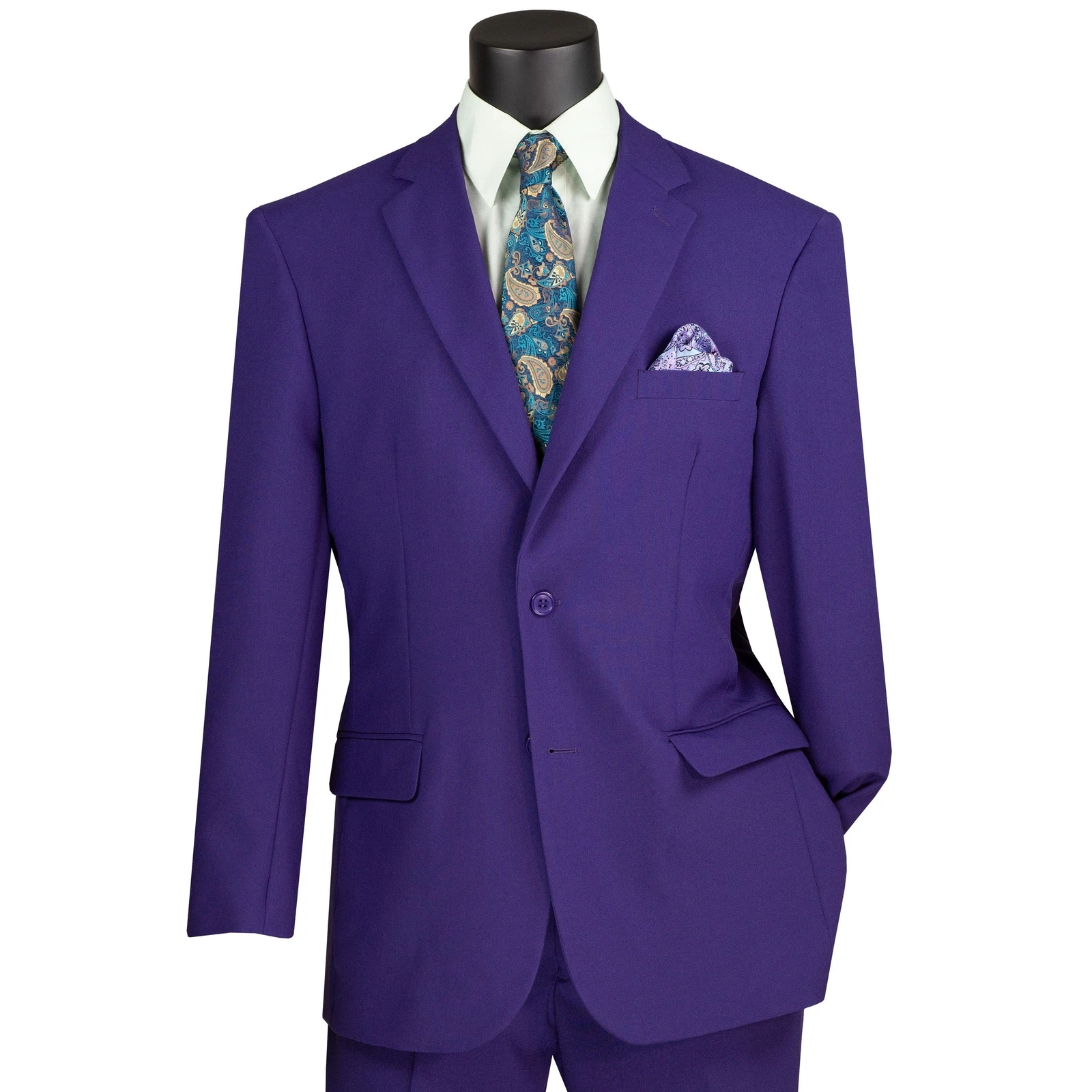 LUCCI Men's Purple 2 Button Classic Fit Poplin Polyester Suit - NEW
Opens in a new window or tab