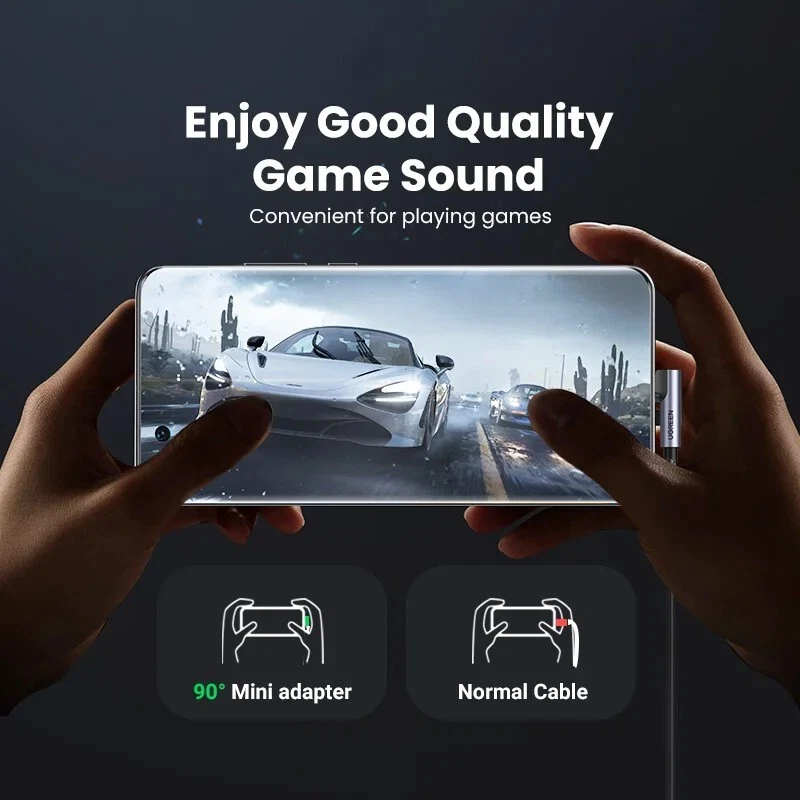 Adaptador UGREEN USB-C a 3.5mm para Xiaomi Mi 9, OnePlus 9 Pro, Huawei P30 Pro Foto 4 de 4