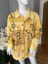 Vintage Indigo Moon Embellished Floral Embroidered Blazer Jacket 1xl