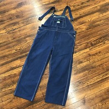 Liberty Mens Work Overalls Bib Carpenter Hammer Loop Blue Denim Size 40x30