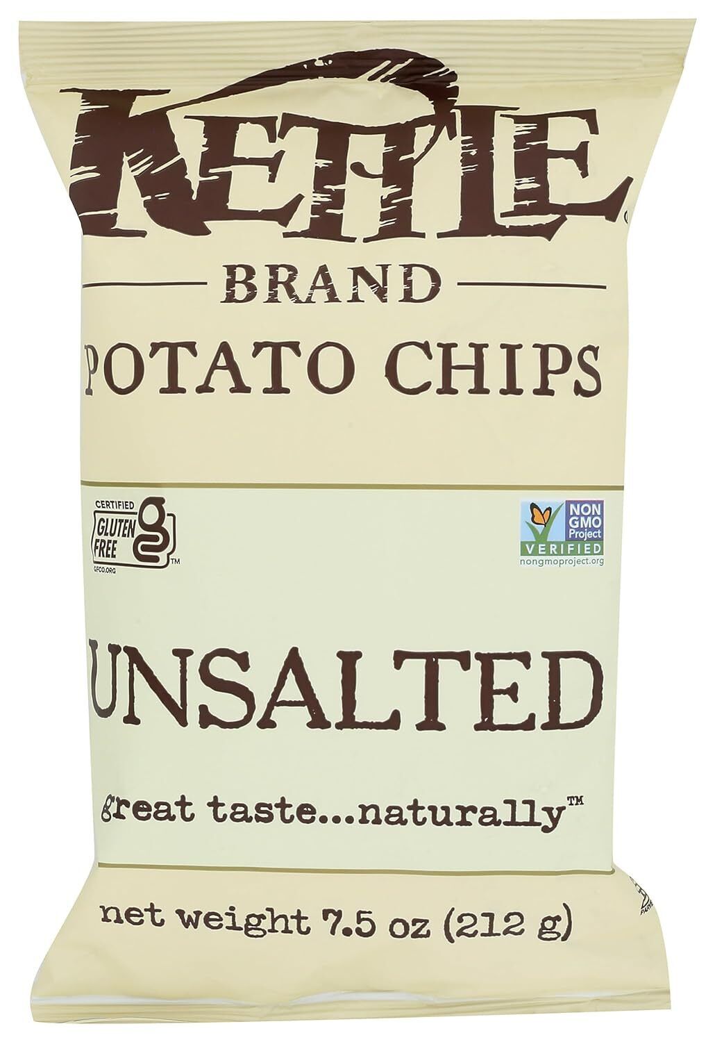 Картофельные чипсы марки Kettle, несоленые, 7,5 унций