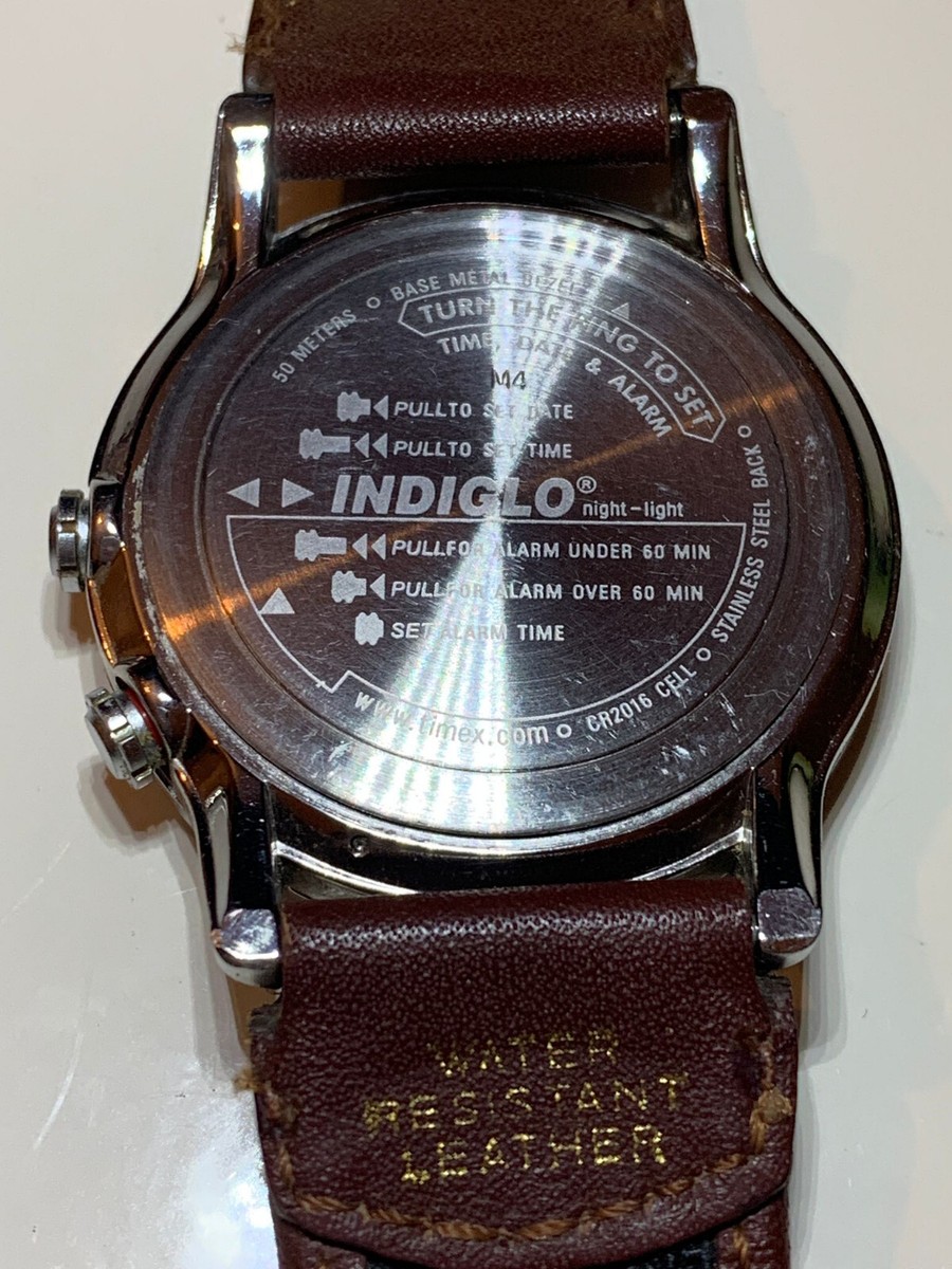 Vintage TIMEX Quartz EXPEDITION INDIGLO Alarm Date Men's Watch