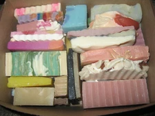 All Natural 2 lb. Assorted Variety Soap Cuts in Gift Box, Hand/Face/Body - NEW!