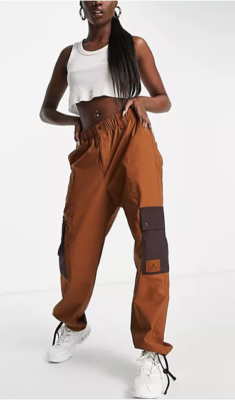 Jordan Essential Utility Pants in Brown with Drawstring Jordan Essential Utility Pants in Brown with Drawstring
