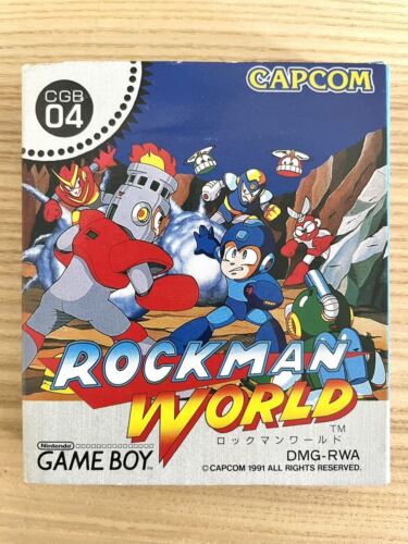 ROCKMAN World MEGAMAN GB Nintendo GAME BOY with Box and Manual Japan Import F/S - Picture 1 of 10