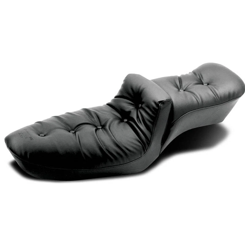 Asiento de una pieza Mustang Regal Duke para Harley Davidson XL 96-03 con tanque 3,3 negro Foto 2 de 2