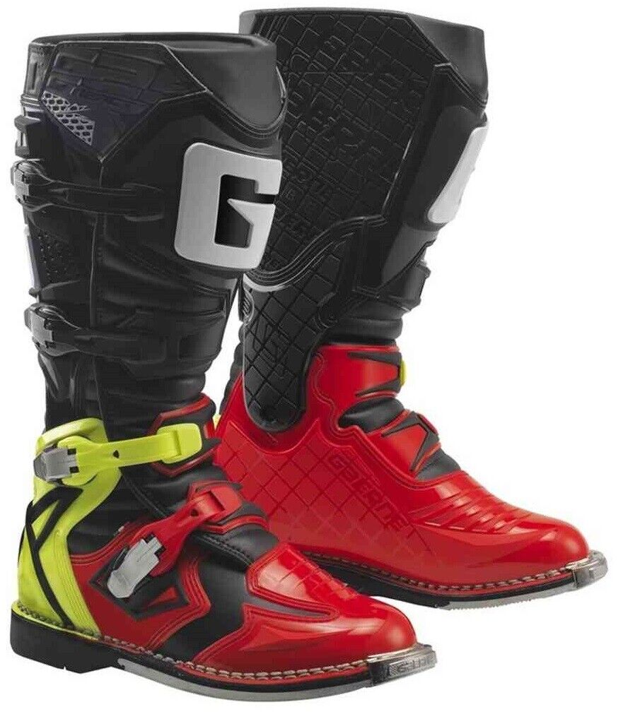 STIVALI MOTO CROSS ENDURO GAERNE G REACT GOODYEAR RED BLACK YELLOW TG 45