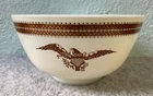 Vintage 1967 Pyrex Milk Glass Mixing Bowl Early American Gold Eagle 478-B 1.5 Qt