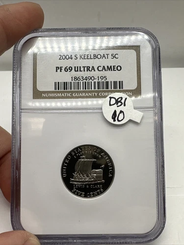 2004-S 5 Cent Keelboat Proof Nickel PF69 Ultra Cameo - NGC Graded DB1-10