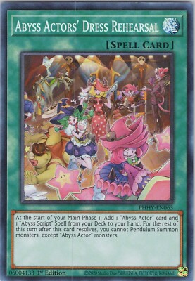 Abyss Actors' Dress Rehearsal (#2) NM 1st PHHY Photon Hypernova Yugioh