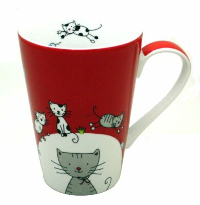 Konitz Mug Globetrotter Cat Red From Japan