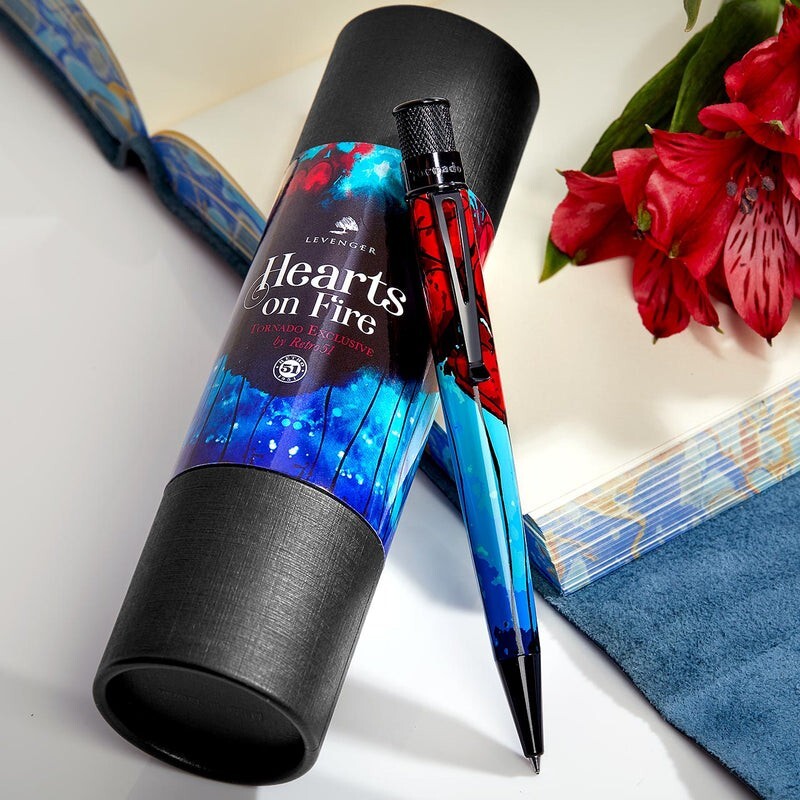 Retro 51 Tornado Hearts on Fire Rollerball ZRR-2281