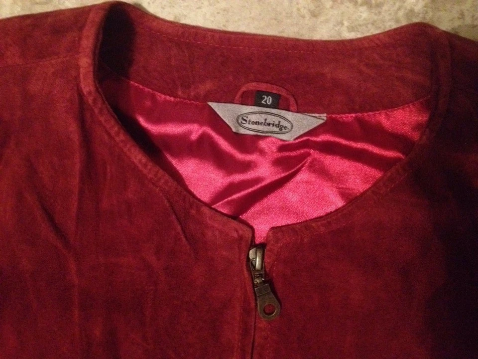 Chaleco Stonebridge Gamuza Cremallera Talla 20 Forro RN 36632 NUEVO CON ETIQUETAS 49" pecho Foto 2 de 3