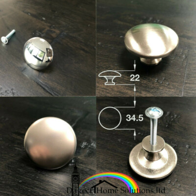 Hafele Modern Stylish Amelia Ø34mm Knopf Poliert Chrom / Edelstahl / Matt Nickel