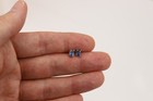 Oval Blue Sapphire Earring Studs 6 x 4 Real 14k Natural Sapphire Yellow gold — photo 5