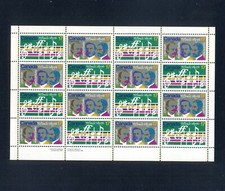 CANADA 1980 Centenary of  O Canada  Plate blk pane 16 SG980-981 MNH SALe 6x++++X