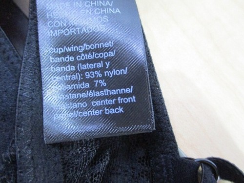Calvin Klein Bra Womens Medium Black Bralette Wireless Hook Loop Back Nylon - Picture 9 of 10