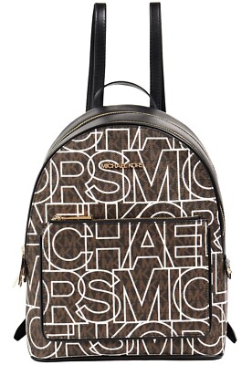 MICHAEL KORS ADINA MK MONOGRAM LOGO BACKPACK RUCKSACK TASCHE 35H1G4AB2IBLK