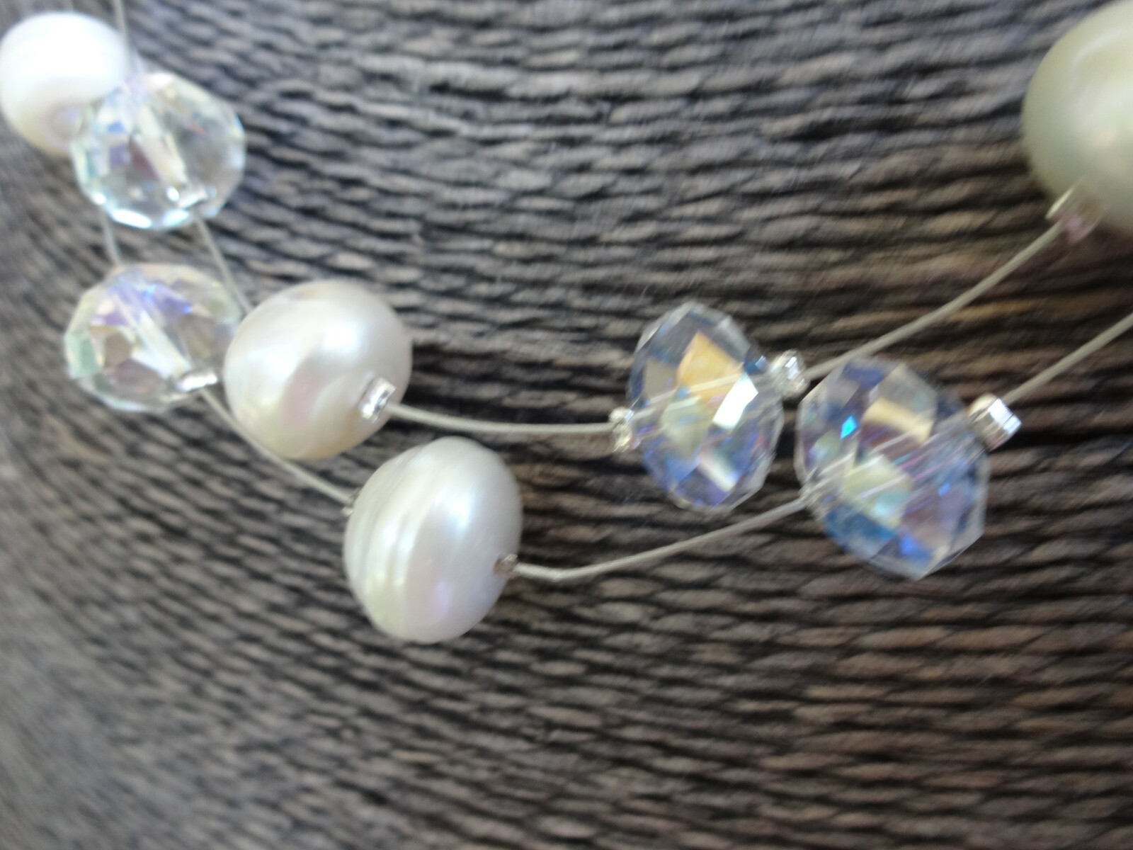 Collier Vintage Perles D'eau Douce Multicolores - Ancien Et Rare, Parfait état