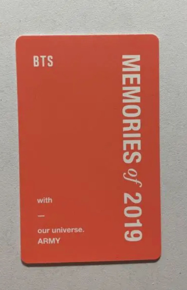 BTS JUNGKOOK MEMORIES OF 2019 DVD Limited Photocard Bangtan PC | eBay