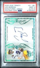 2020 Leaf Trinity Joe Burrow Rookie Auto Card #A-JB1 4/20 Bengals PSA 9/8