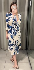 ZARA NEW WOMAN MIDI BELETED FLORAL ZW PRINT SHIRT DRESS REF:3357/183 Size S