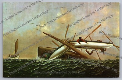 Vintage Postcard Whaling Museum New Bedford Massachusetts artwork by C.S Raleigh