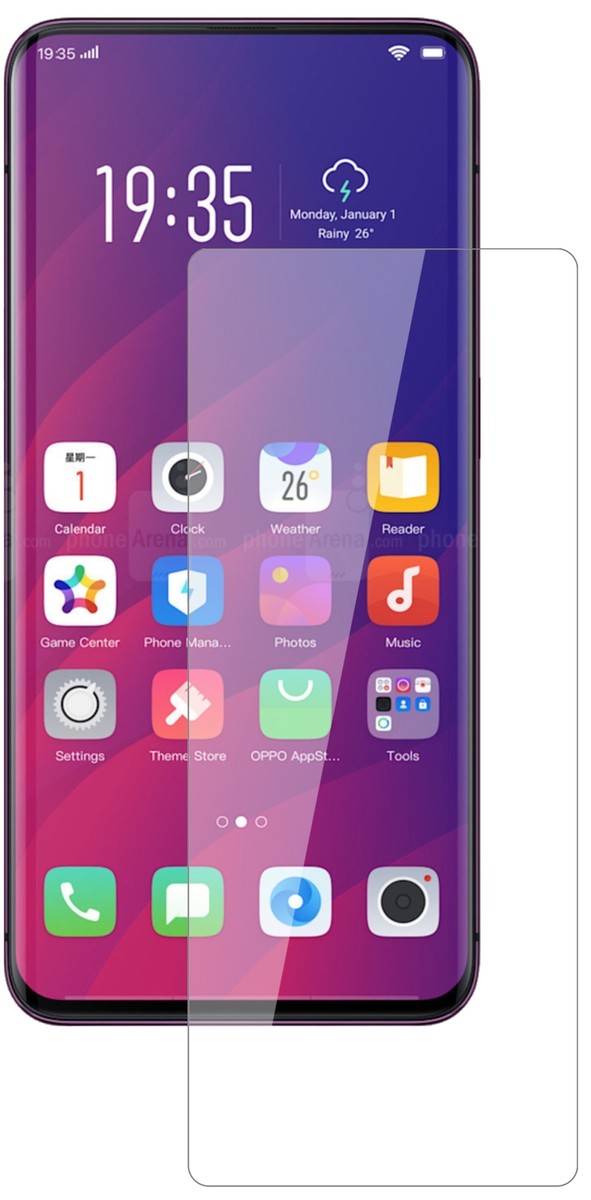 2x Pellicola per Oppo Find X Protettiva Protezione Vetro Flessibile 9H dipos