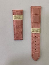 CINTURINO OROLOGIO PELLE ROSA " COMPATIBILE CHRONOTECH" ANSA 24 MM -NUOVO