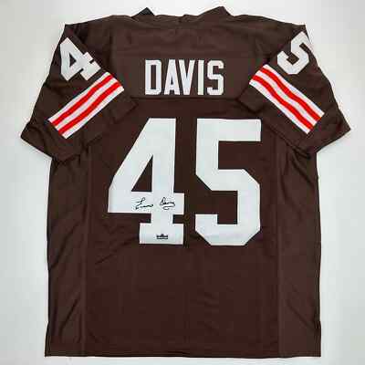 Facsimile Autographed Ernie Davis Cleveland Brown Reprint Jersey Size Men's XL