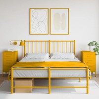 Nachttische 2Er Set Senfgelb 36X39X68 Cm Stahl Beistelltische