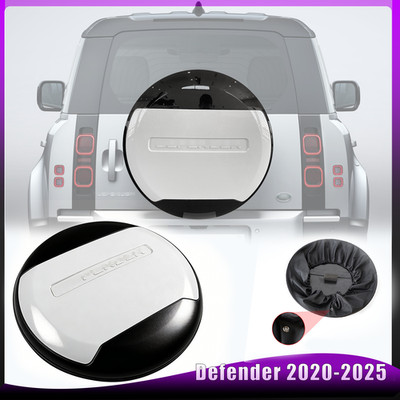 White Tire Cover Plastic Portecor Fits For Defender 90 110 130 2020-2024 2025