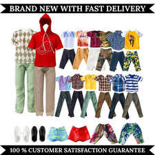 13PCS Doll Clothes Set for 11.5 Inch Boy Doll Outfits Tops Pants Shoes Swim