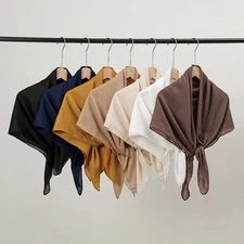 90*90cm Thin Soft Square Scarves for Women Simplicity Solid Color Cotton Linen H
