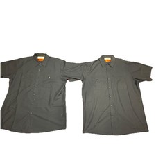 Red Kap Style SP24NV5 Men's Short Sleeve Industrial Work Shirts  2 Blue XL