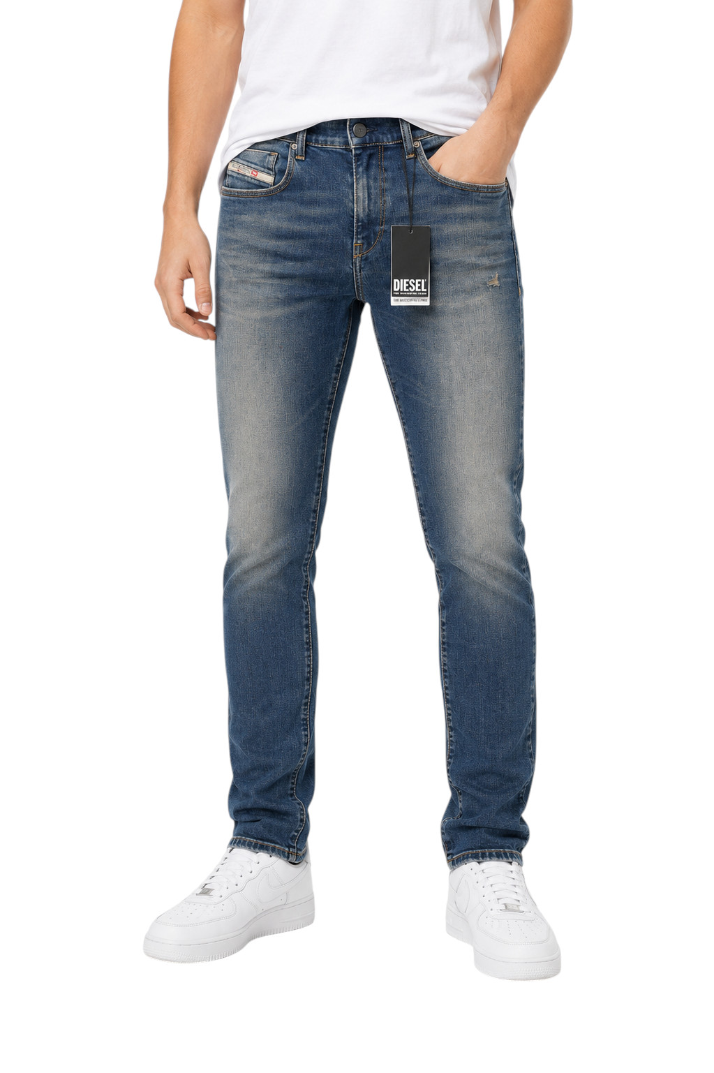 DIESEL 2019 D-Strukt R0992 Herren Jeans Slim W32/L34 Blau Denim
