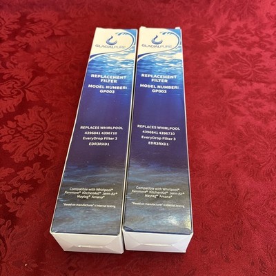 2 Glacial Pure Replacement Refrigerator Filter Model GP003 Sealed in Box