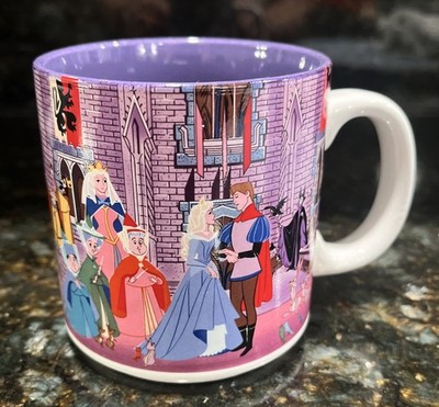 Disney Classic Sleeping Beauty Mug Japan Ceramic Wrap Around Vintage Disneyana