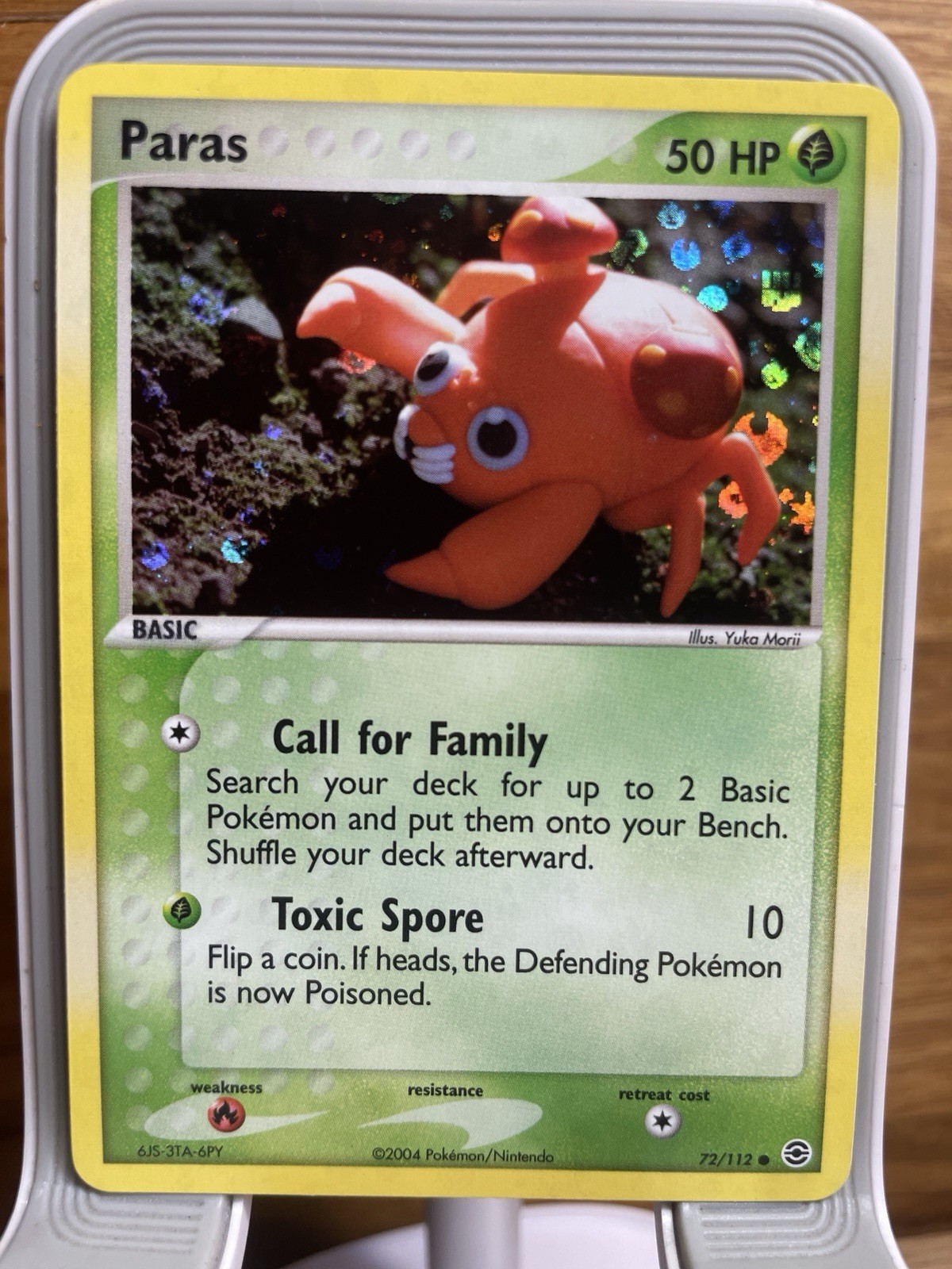 Paras 72/112 Common FireRed & LeafGreen Pokemon TCG NM Reverse Holo
