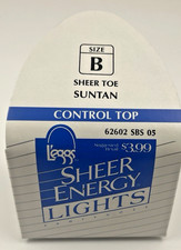 New Leggs Sheer Energy SUNTAN Control Top Pantyhose Sheer Toe Size B 62602 05