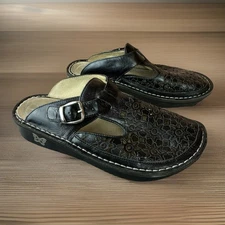 Alegria PG Lite Black Leather  Perforated ALG-631 Women’s Clogs 39 US 9
