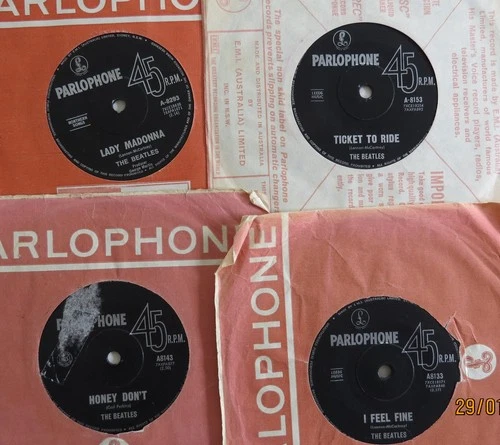 The Beatles x 7 Parlophone bulk 45's